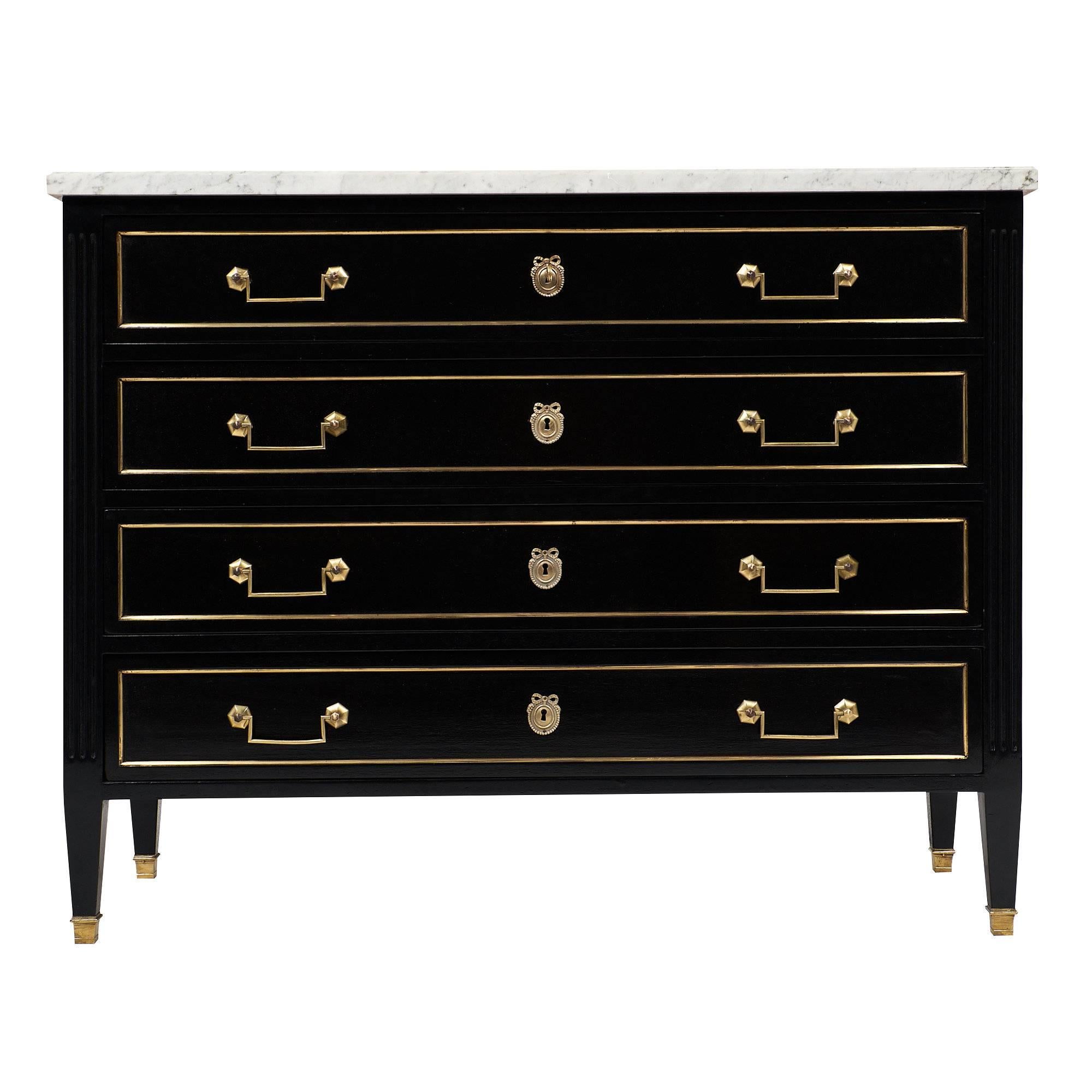 Louis XVI Style Chest with Carrara Top
