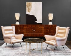 Midcentury Burled Elm Buffet