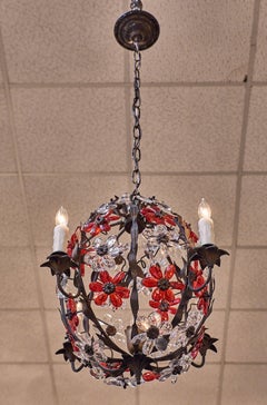 Pair of Vintage Cage Chandeliers
