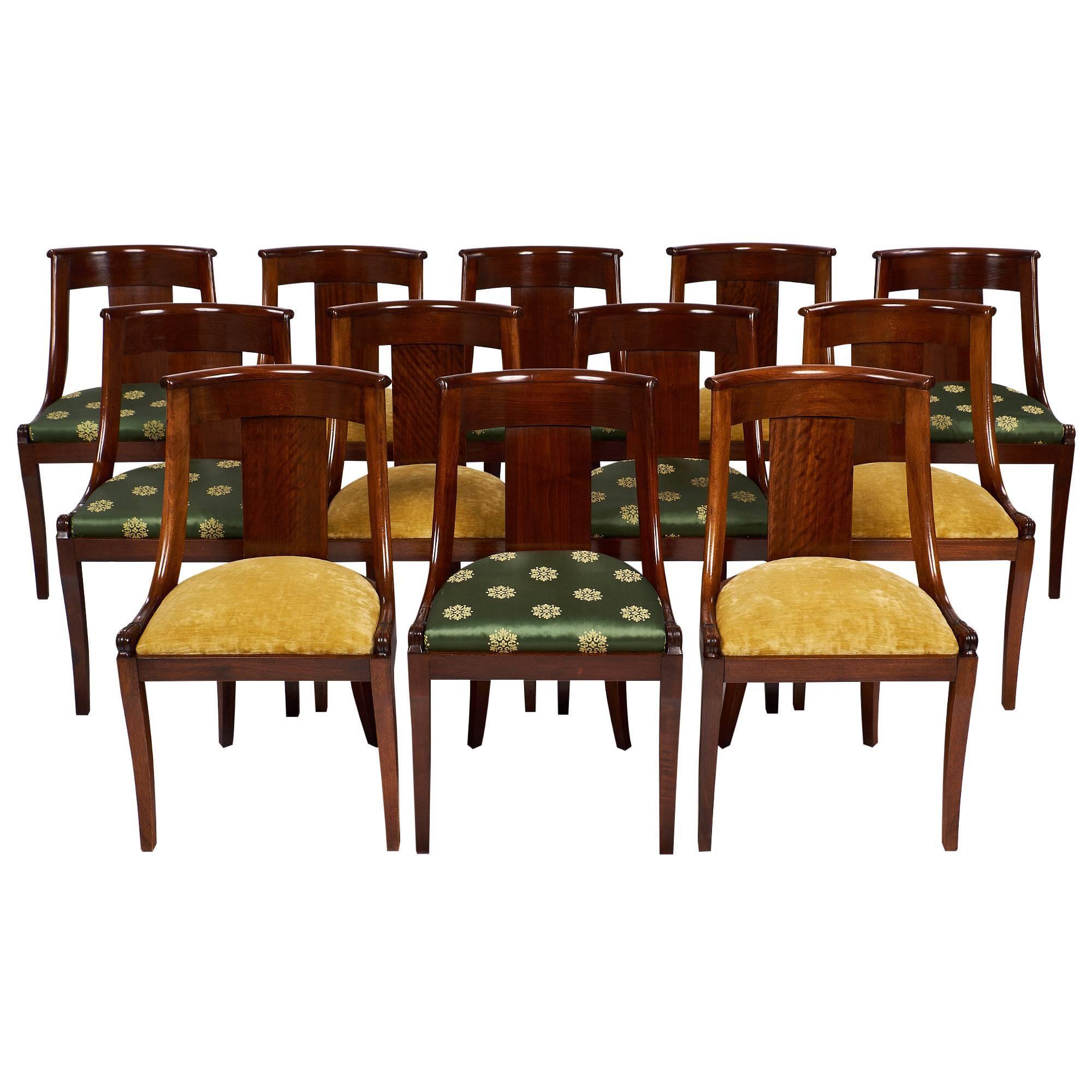 French Empire Set of “Gondole” Chairs 4