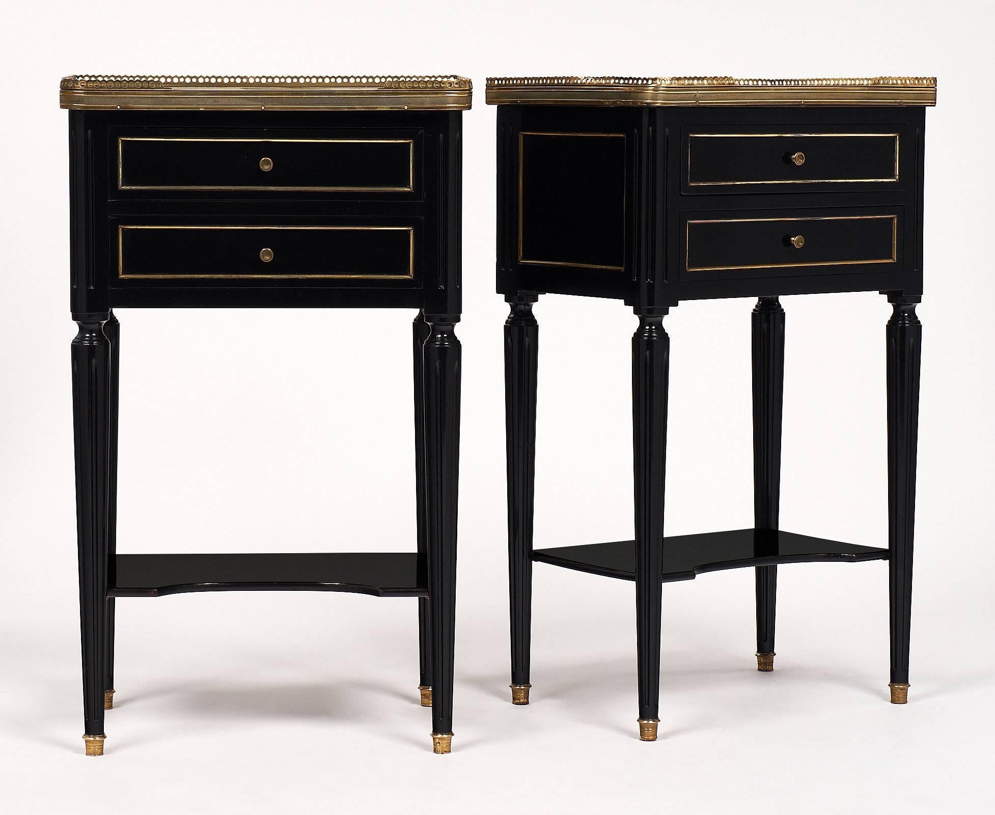 Pair of French Louis XVI Style Side Tables In Excellent Condition In Austin, TX