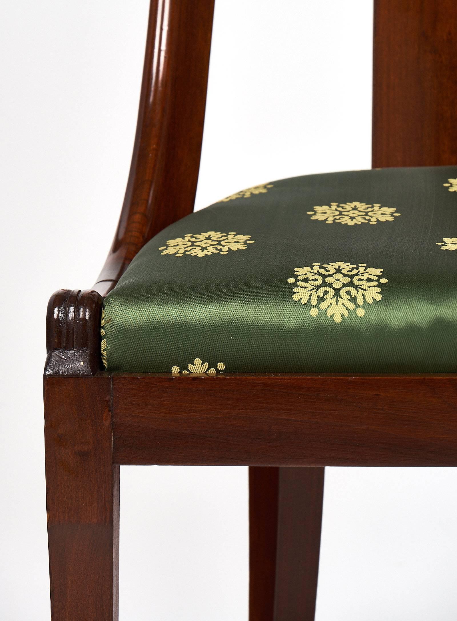 Mahogany French Empire Set of “Gondole” Chairs