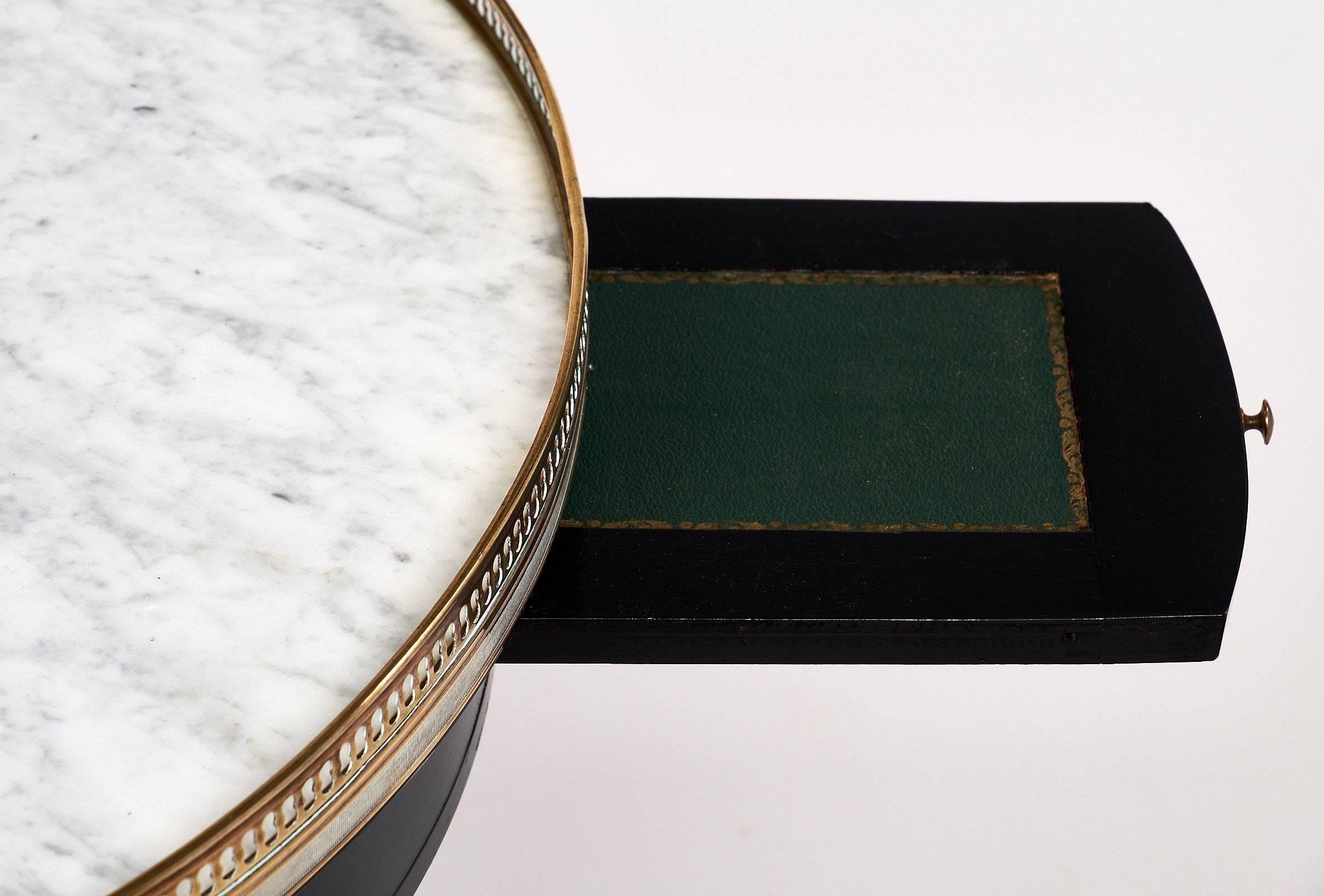 Brass Antique French Louis XVI Style Bouillotte Table