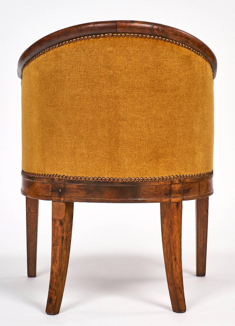 French Antique Empire Style Barrel Chairs at 1stdibs