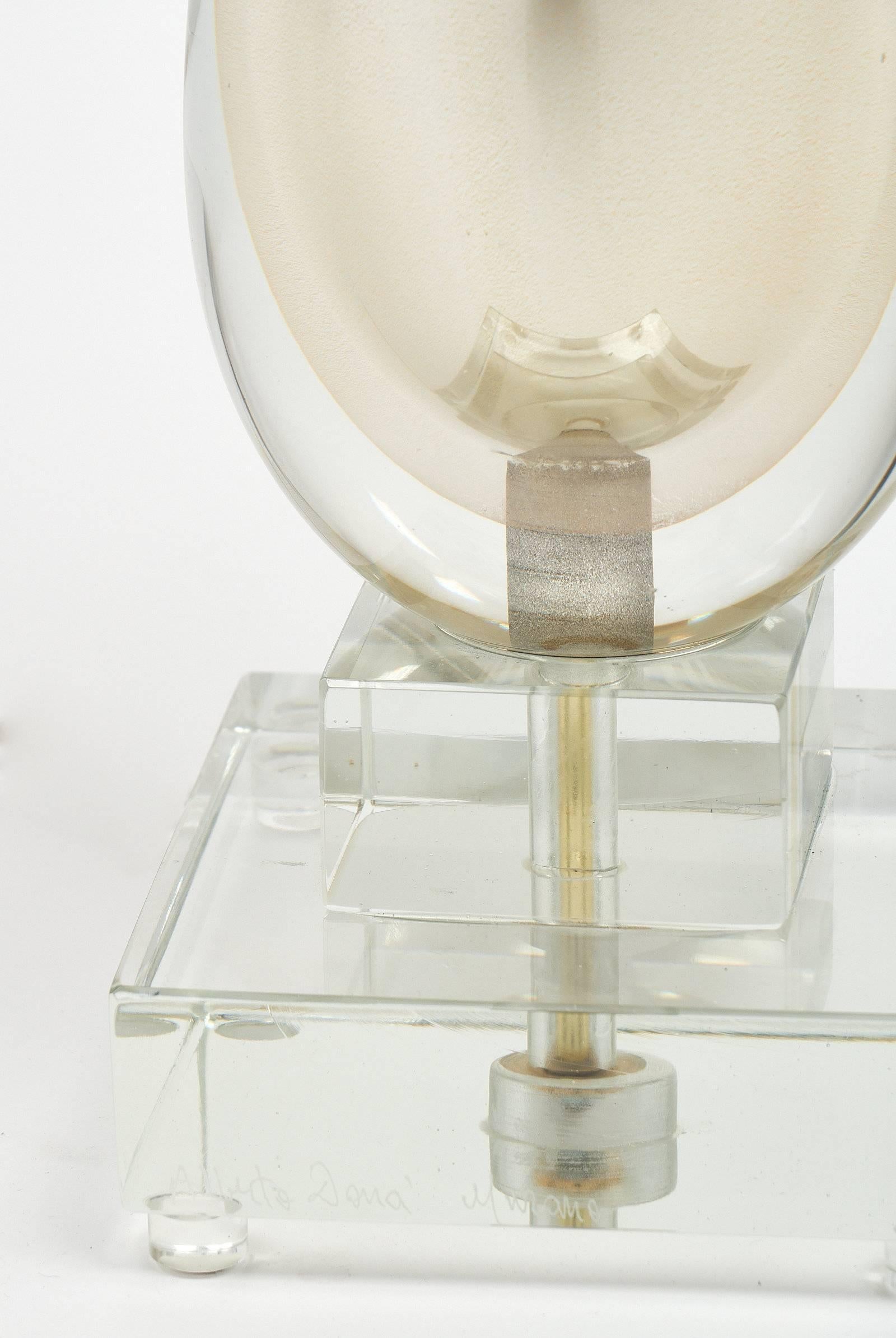 Contemporary Murano Avventurina Glass Mirrored Lamps