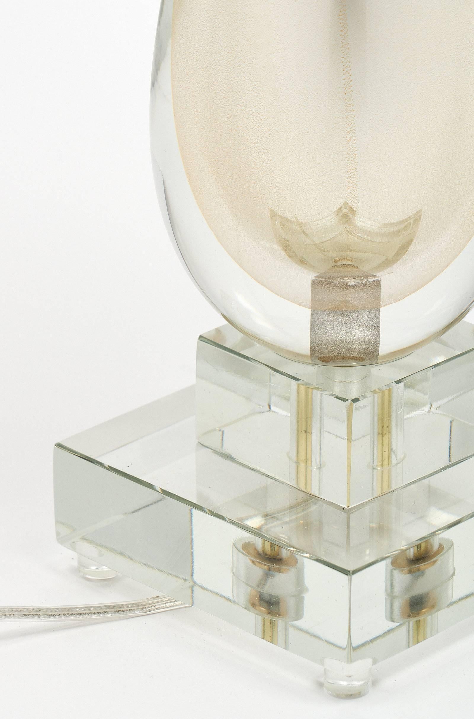 Murano Avventurina Glass Mirrored Lamps 2