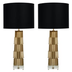 Geometric Murano Glass Table Lamps