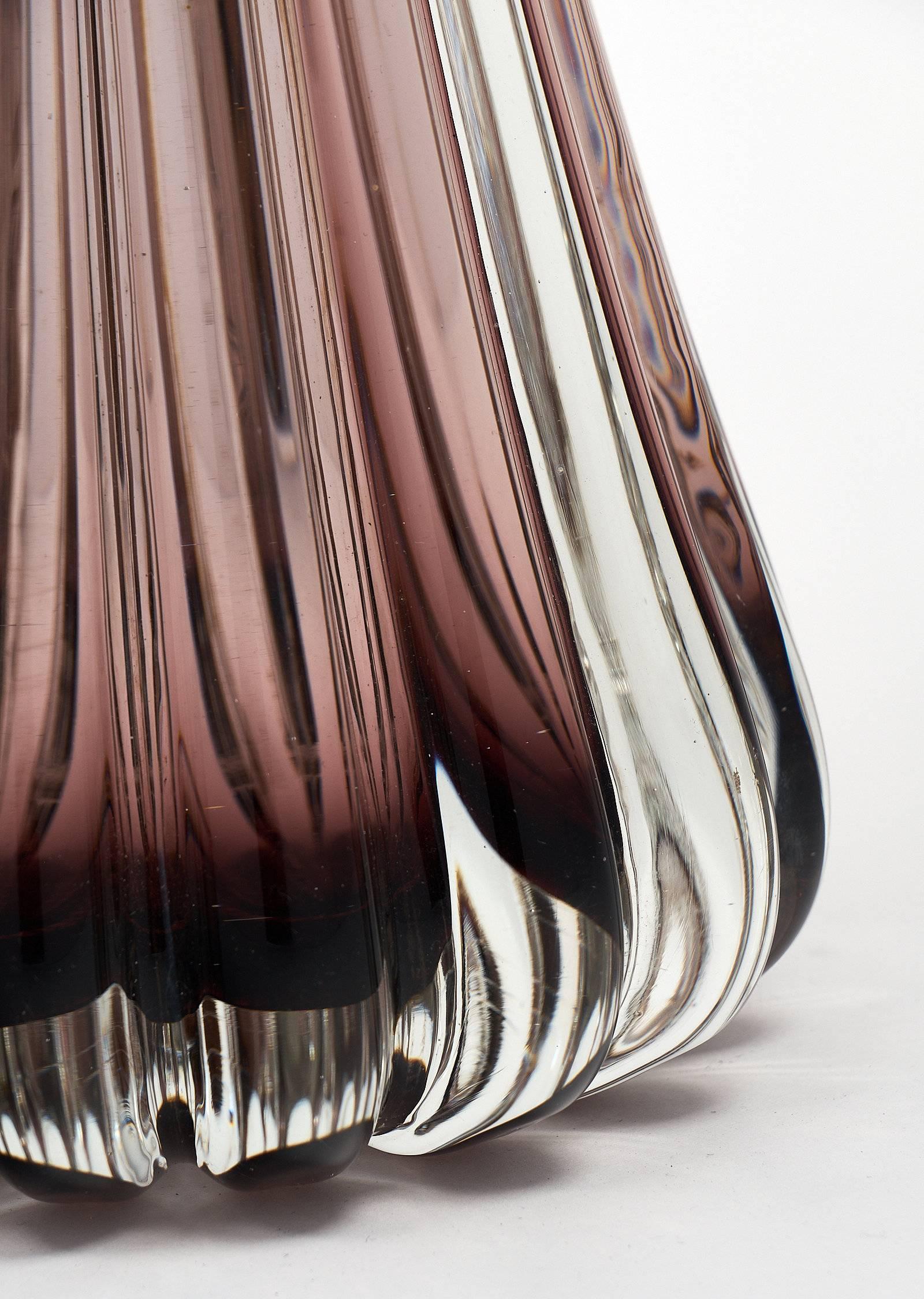 Murano Glas Amethyst-Lampen (Muranoglas) im Angebot