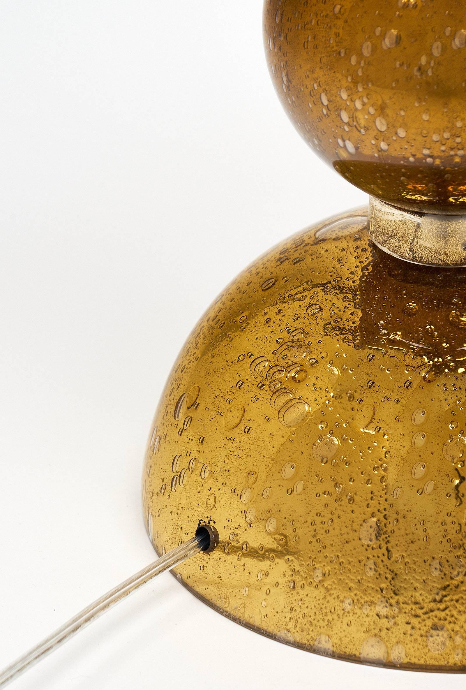 Lampes Pulegoso feuille d'or en verre de Murano en vente 1