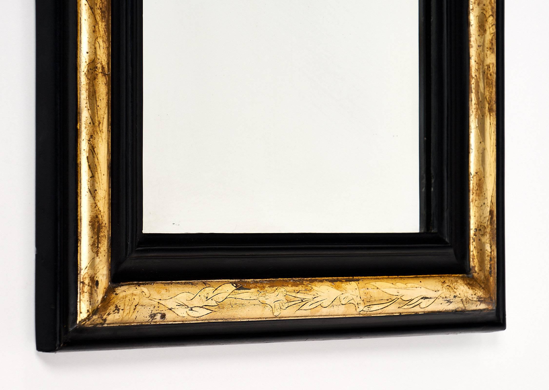 Black and Gold Napoleon III Period Mirror 3