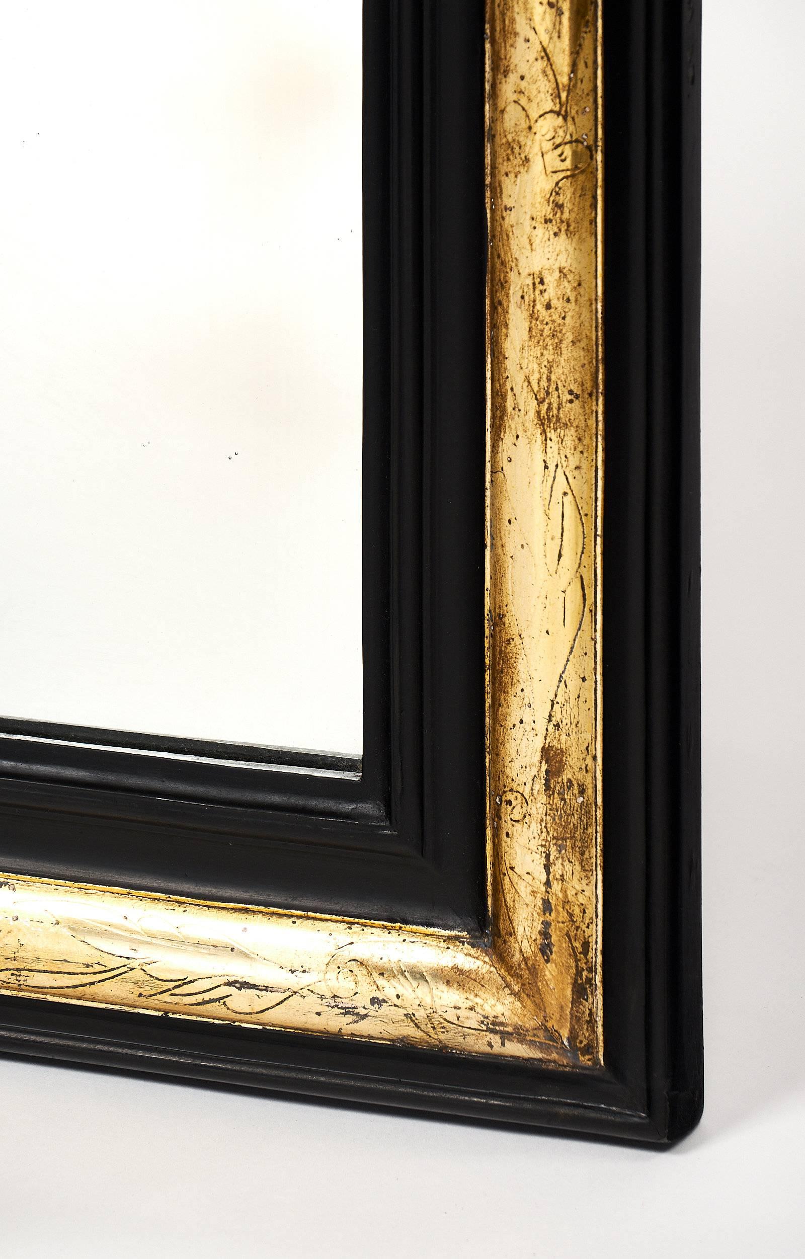Black and Gold Napoleon III Period Mirror 5