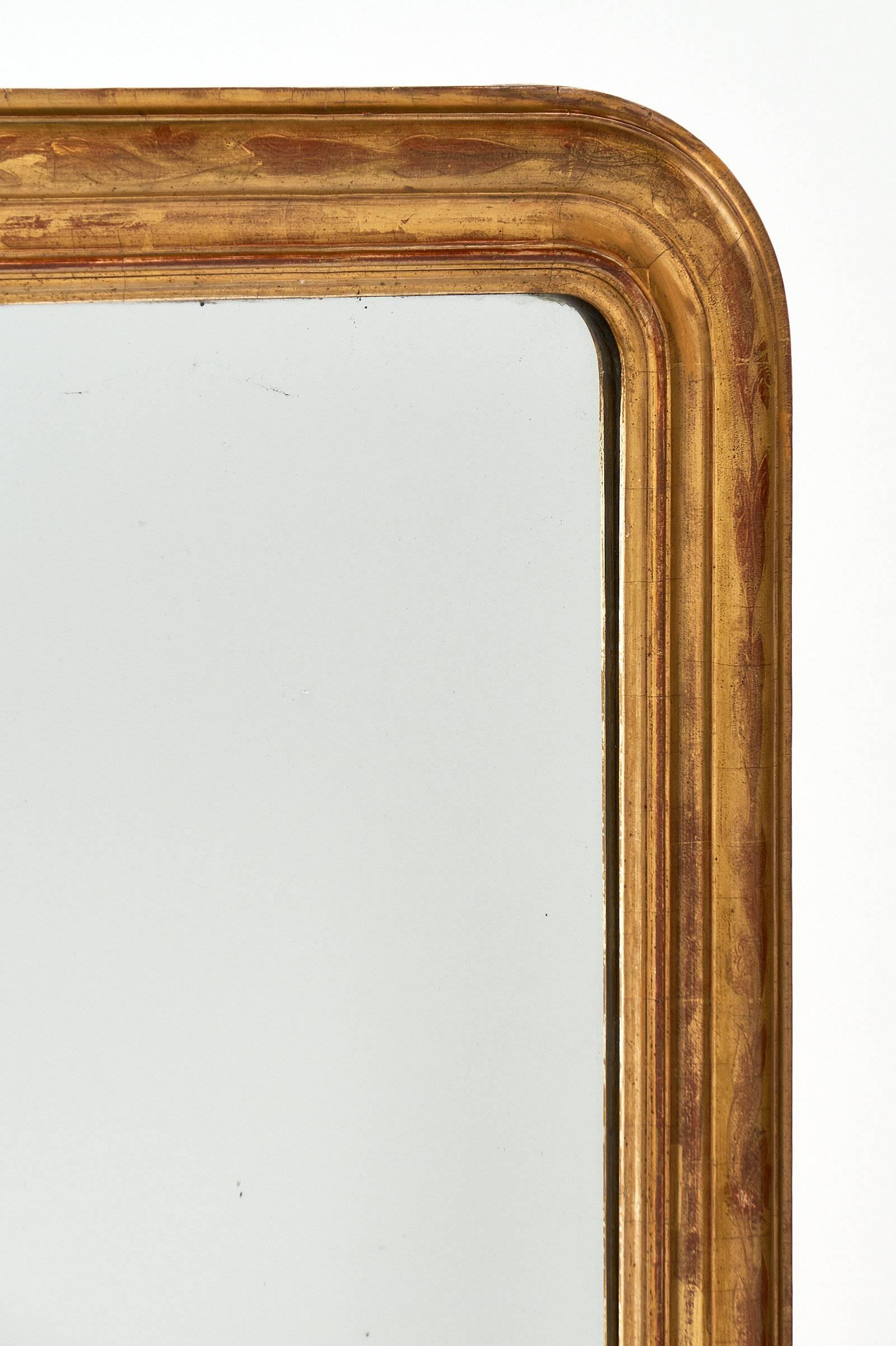 Antique Gold-Leaf Louis Philippe Mirror 2