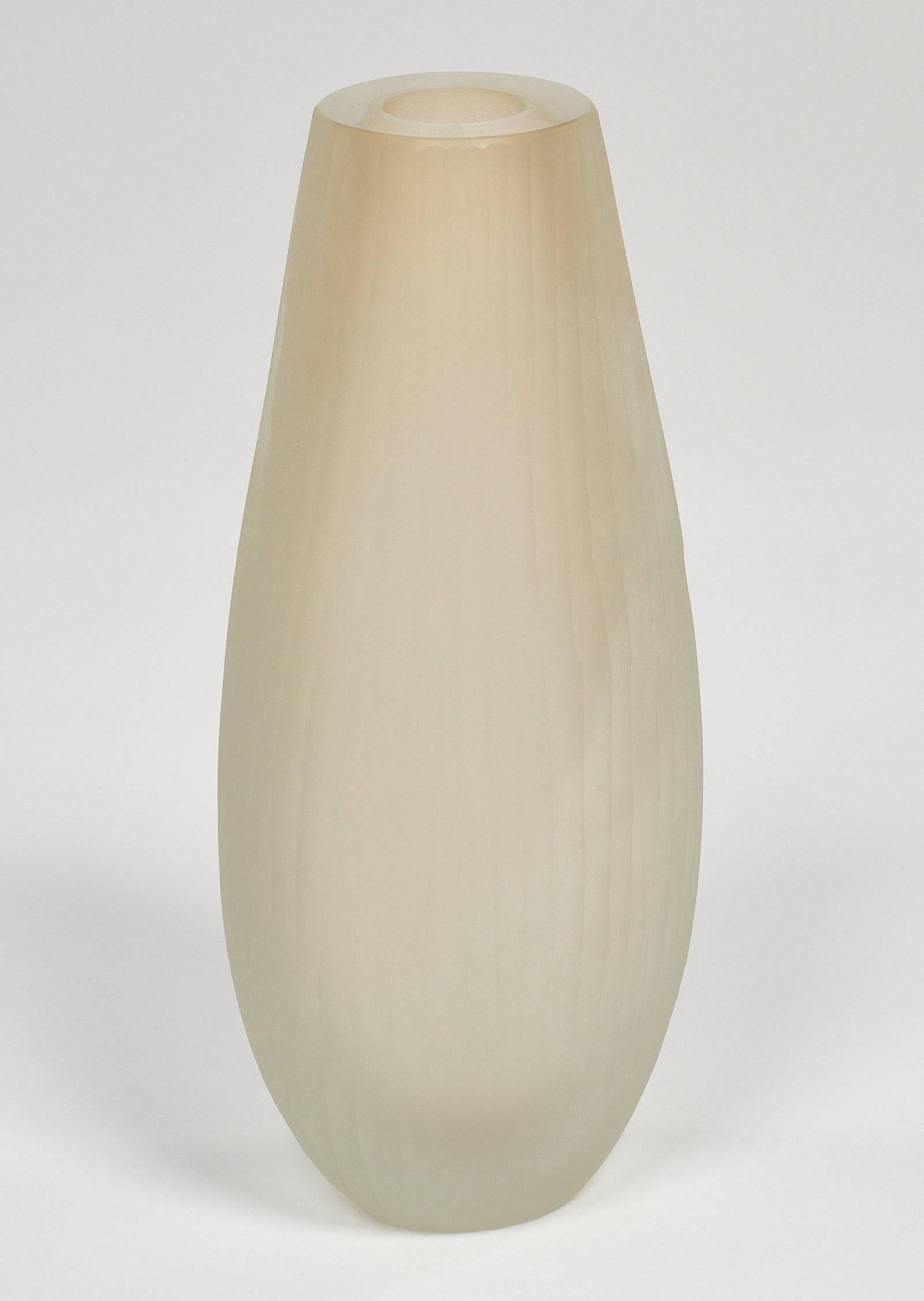 Contemporary Three Murano Glass Vases in the Tobia Scarpa Style