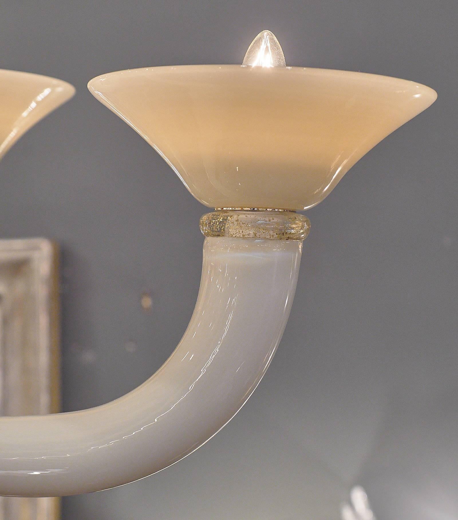 Murano Glass Ivory Chandelier 1