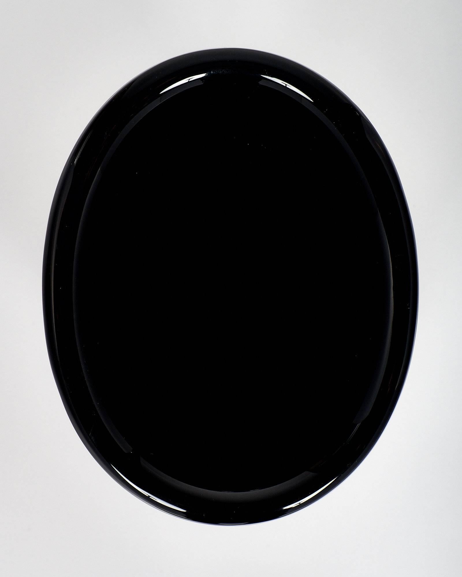 Murano Glass “Sommerso” Black Vase 1