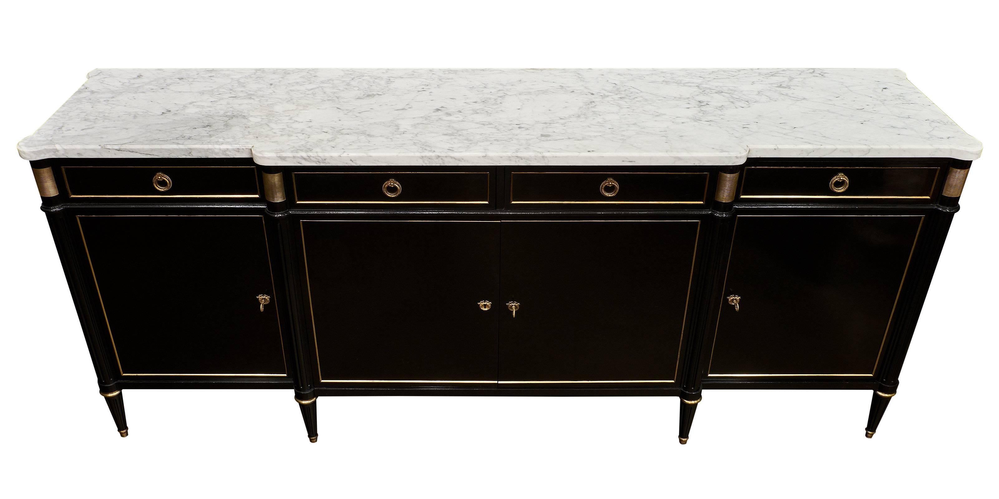 Ebonized Louis XVI Style Grand French Buffet 3