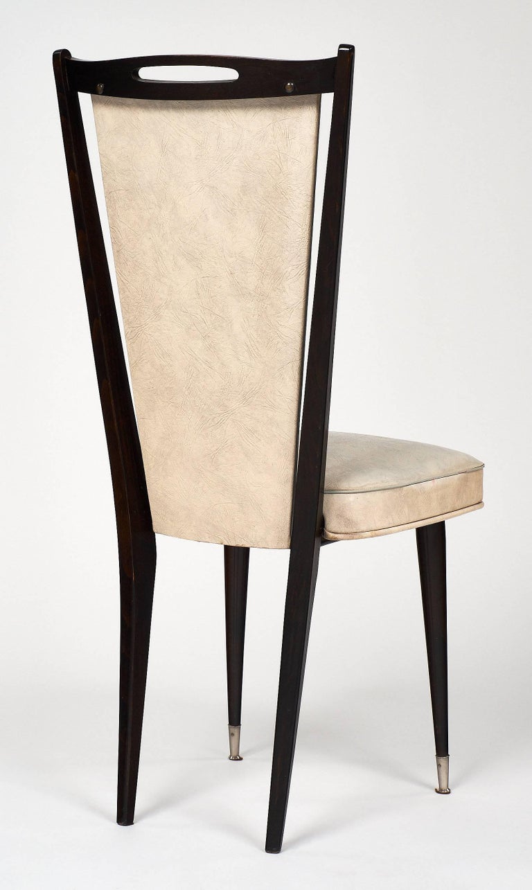 Four Modernist Vintage French Chairs For Sale at 1stDibs