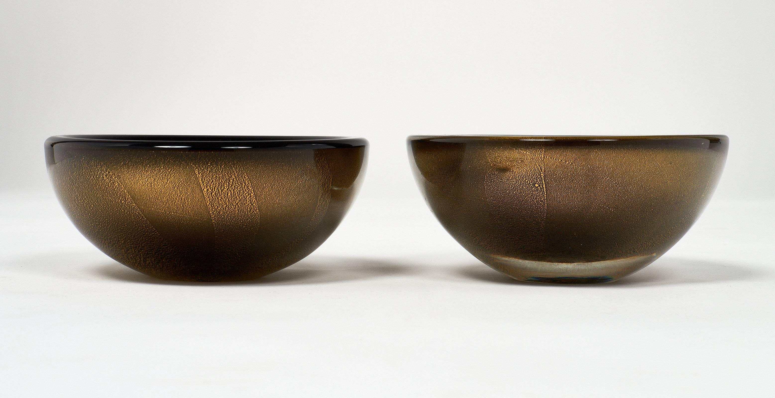 black glass bowls