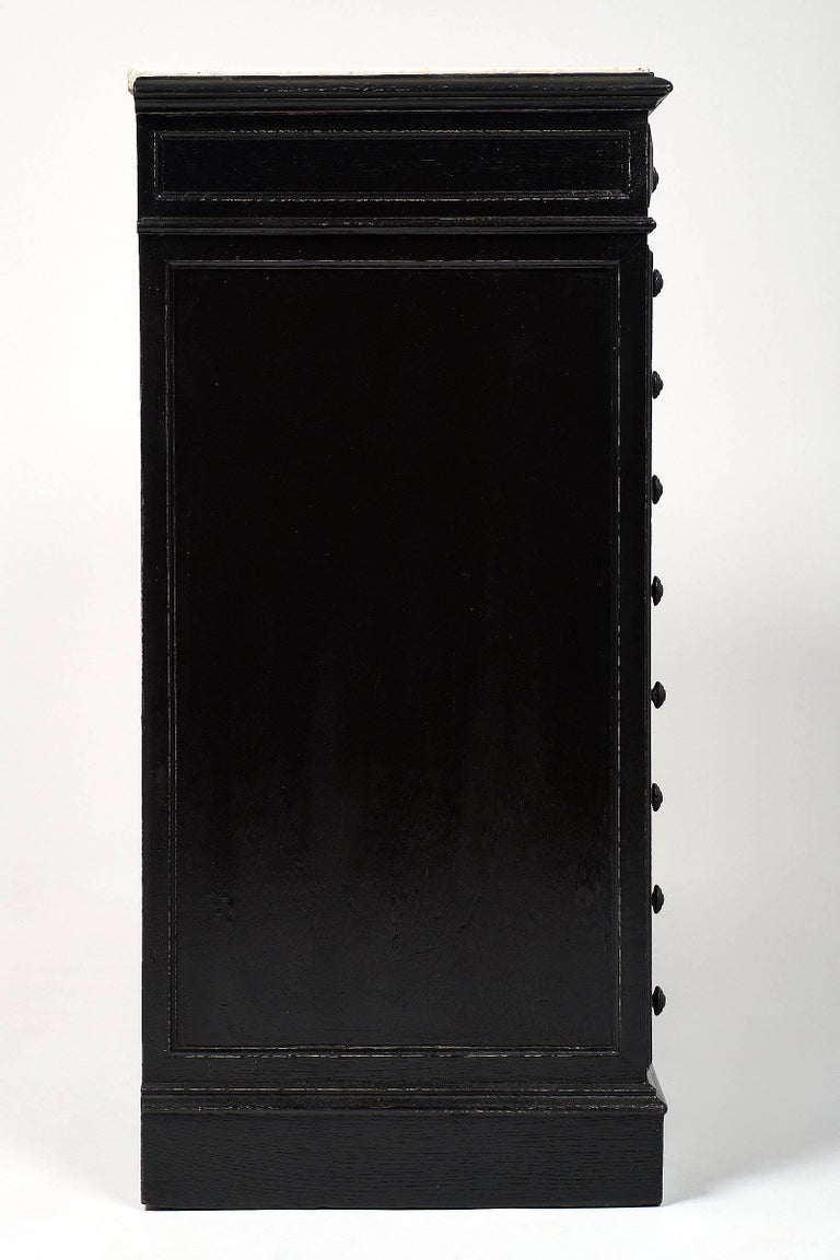 Antique French Apothecary with Carrara Marble at 1stDibs