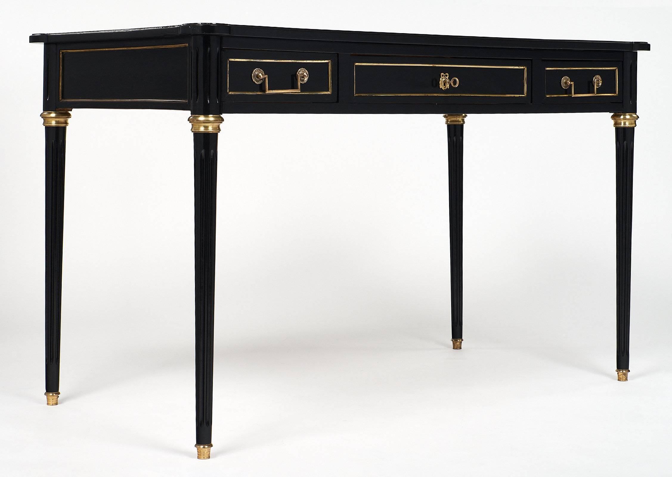 French Louis XVI Style Leather-Top Desk