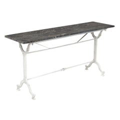 French Console Marble Top Bistro Table