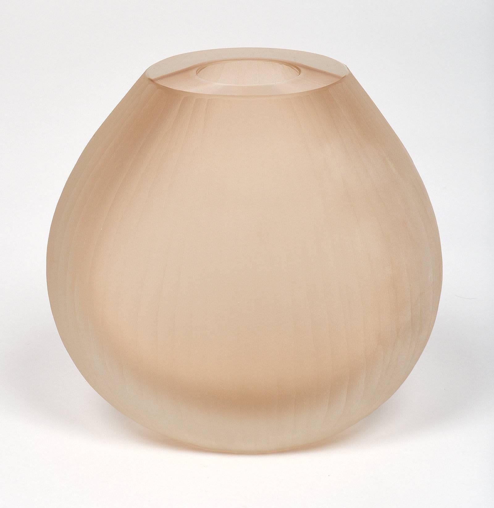 Tobia Scarpa Style Pink Murano Glass Vase Trio 3