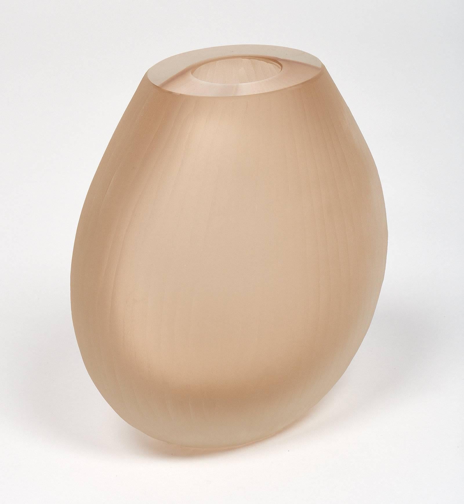 Tobia Scarpa Style Pink Murano Glass Vase Trio 5