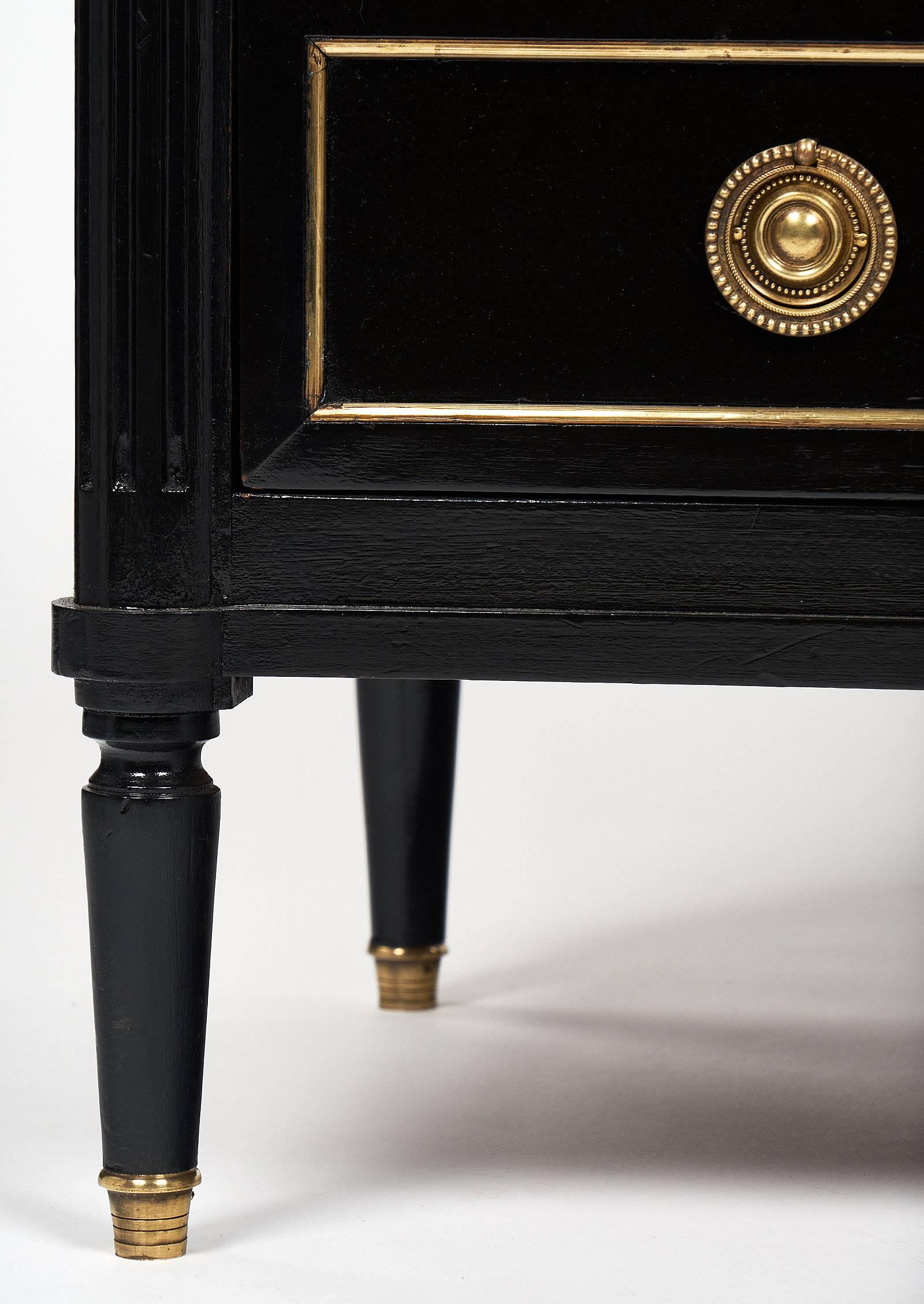 Louis XVI Style French Chest with Black Marble Top 1