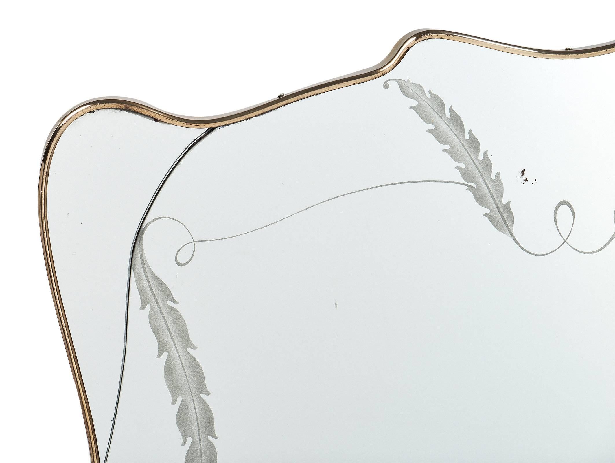 Mid-20th Century Brass Midcentury Mirror