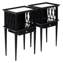 Ebonized Directoire Style Side Tables