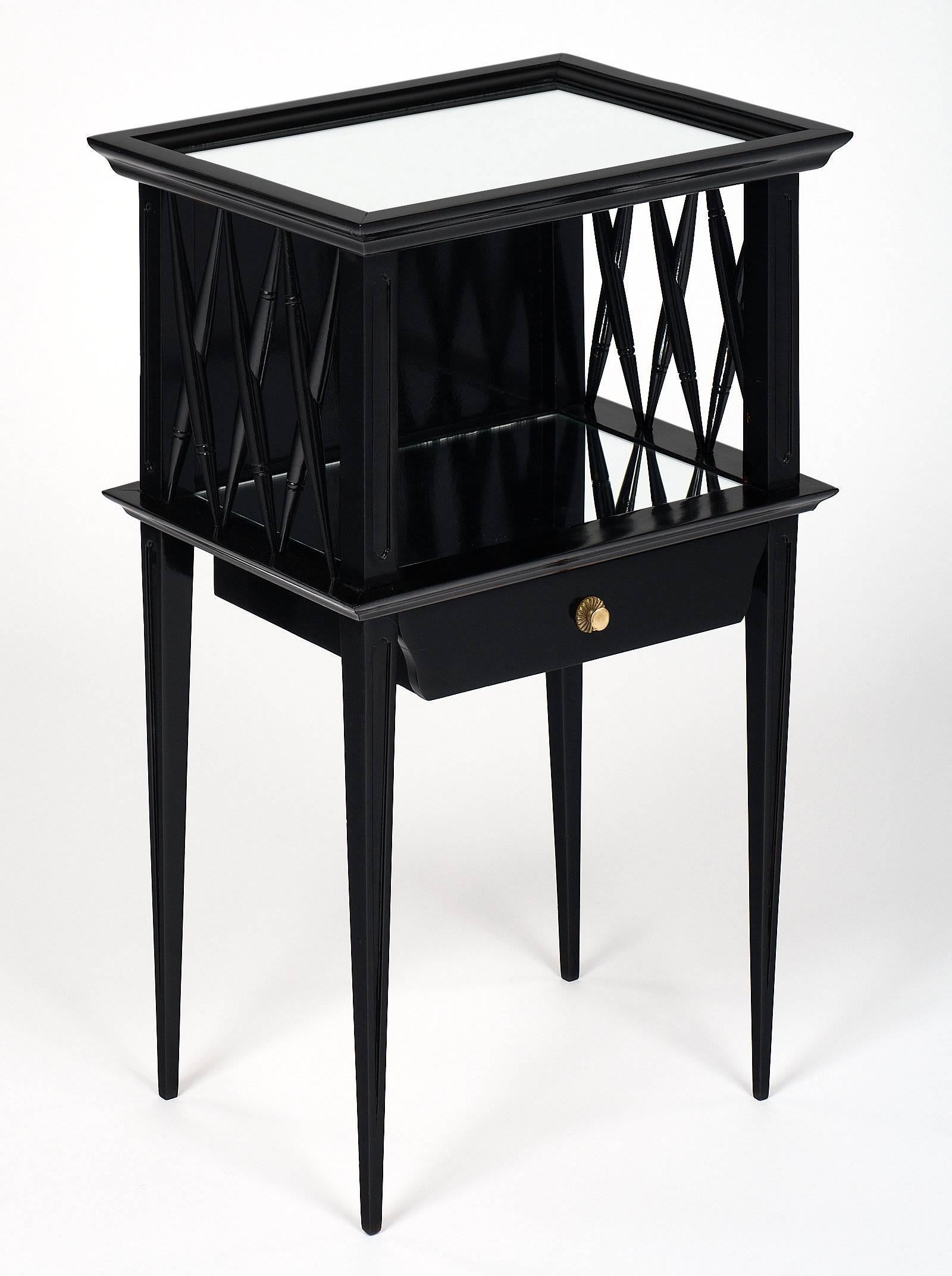 Ebonized Directoire Style Side Tables In Excellent Condition In Austin, TX