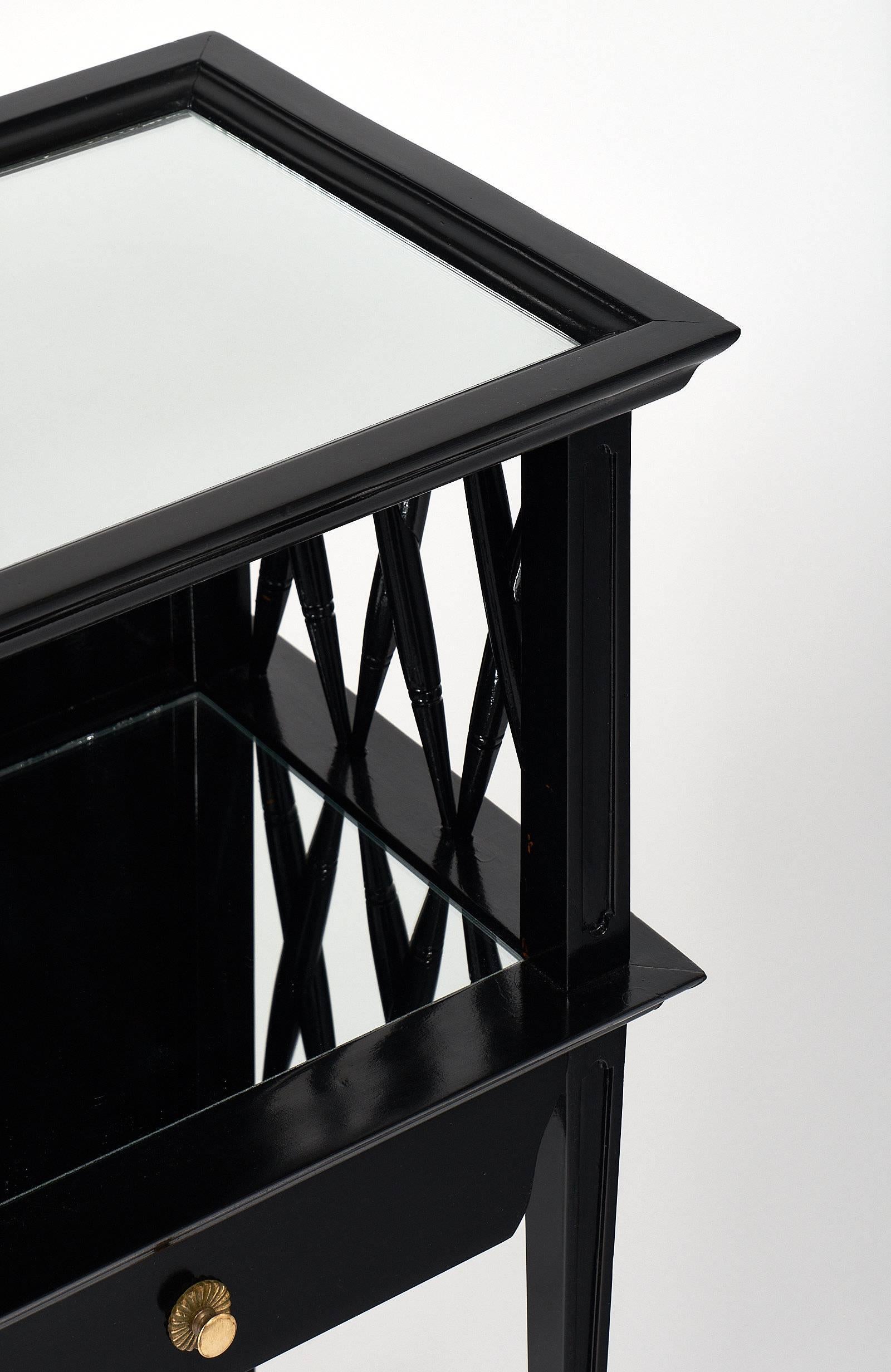 Early 20th Century Ebonized Directoire Style Side Tables