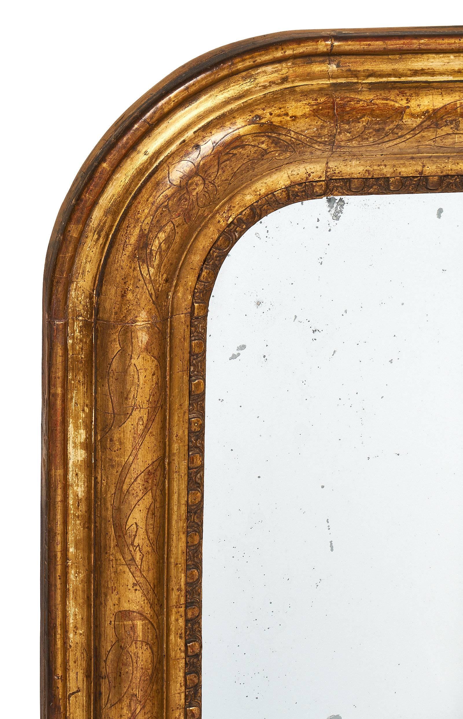 Louis Philippe Period Antique Mirror 3