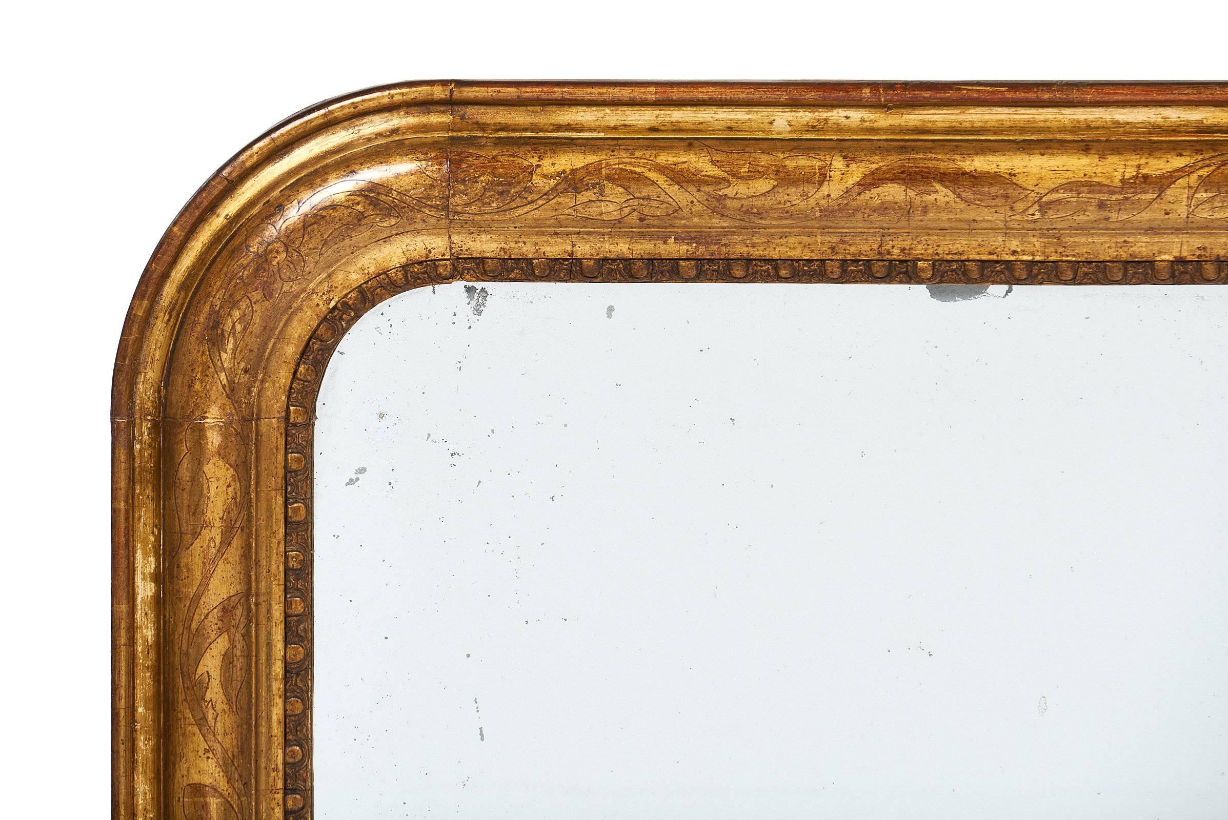 French Louis Philippe Period Antique Mirror