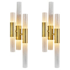 Appliques en verre de Murano en forme de tube