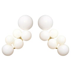 Murano Glass “Nuvola” Sconces, Gilt Brass, Mid-Century Modern Style, Italy