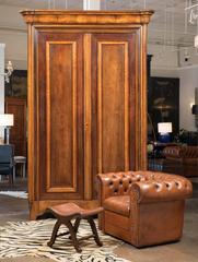 French Monumental Neo-Gothic Charles X Inlaid Armoire