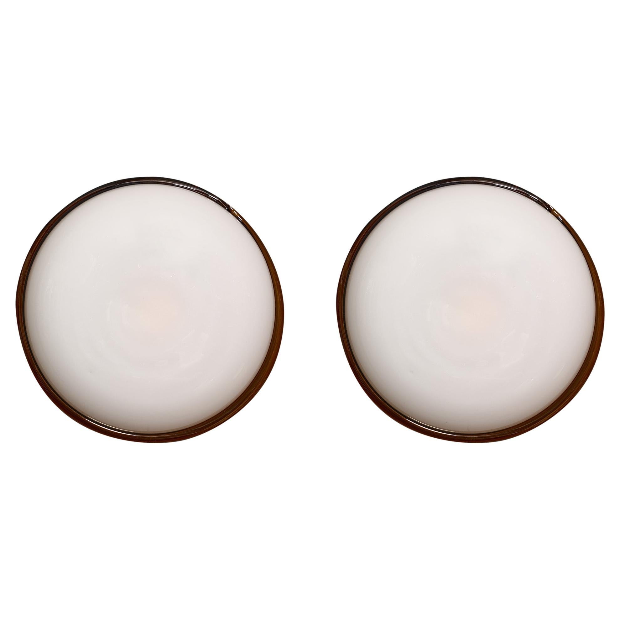 Murano Glass Ronda Sconces by Leucos For Sale