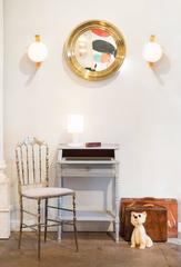 French Vintage Ceramic Westie Dog Sculpture