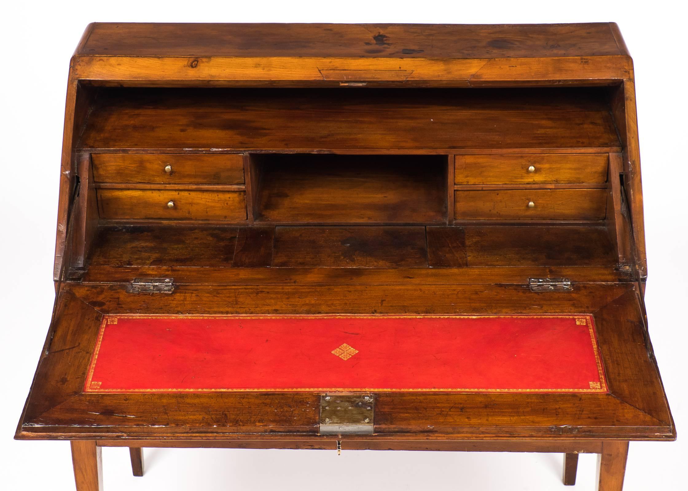 Cherry Antique Louis XVI Period Drop Front Desk