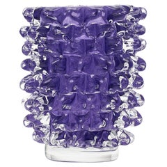 Purple Murano Glass Rostrate Vase