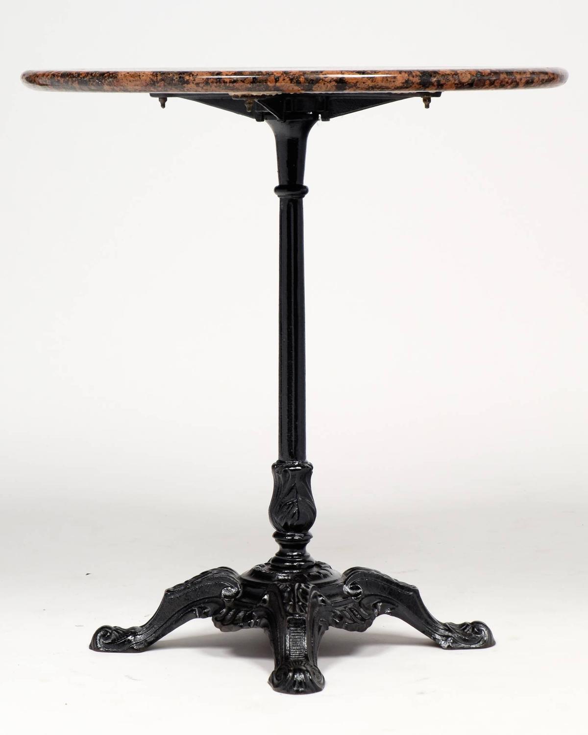 French Antique MarbleTop Bistro Table at 1stdibs