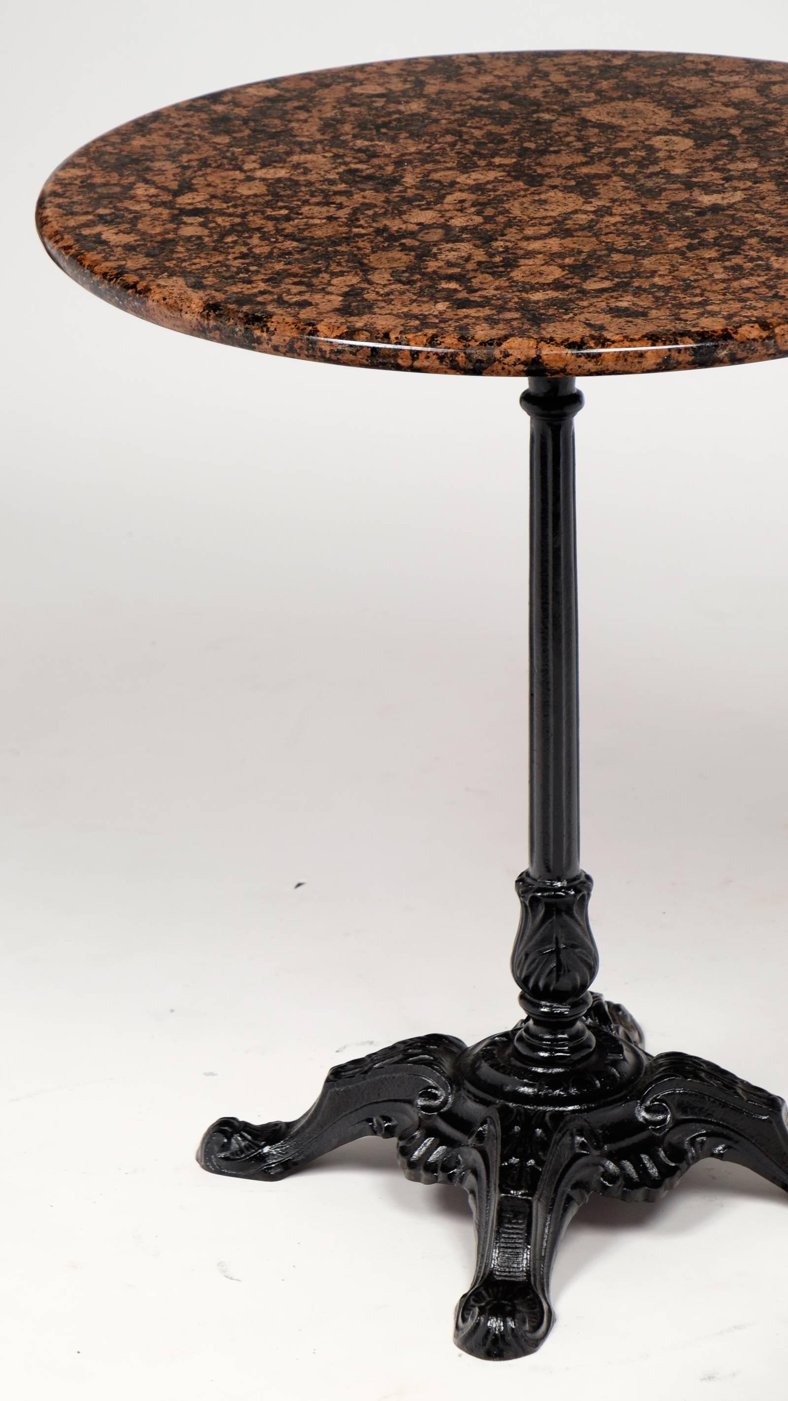 French Antique Marble-Top Bistro Table 1