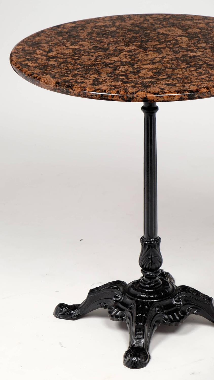 French Antique Marble-Top Bistro Table at 1stdibs