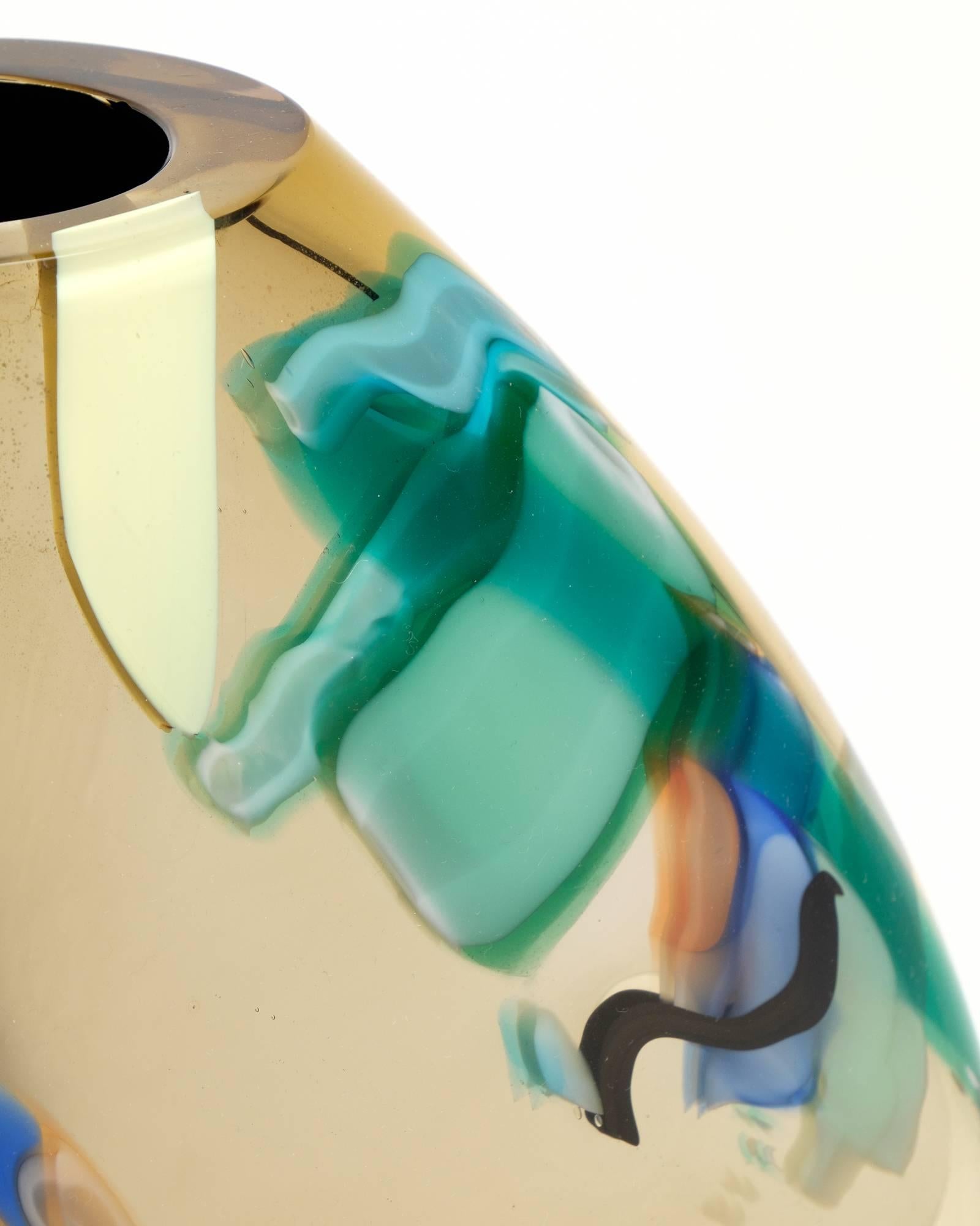 Colorful Murano Glass Vase by Davide Dona 2
