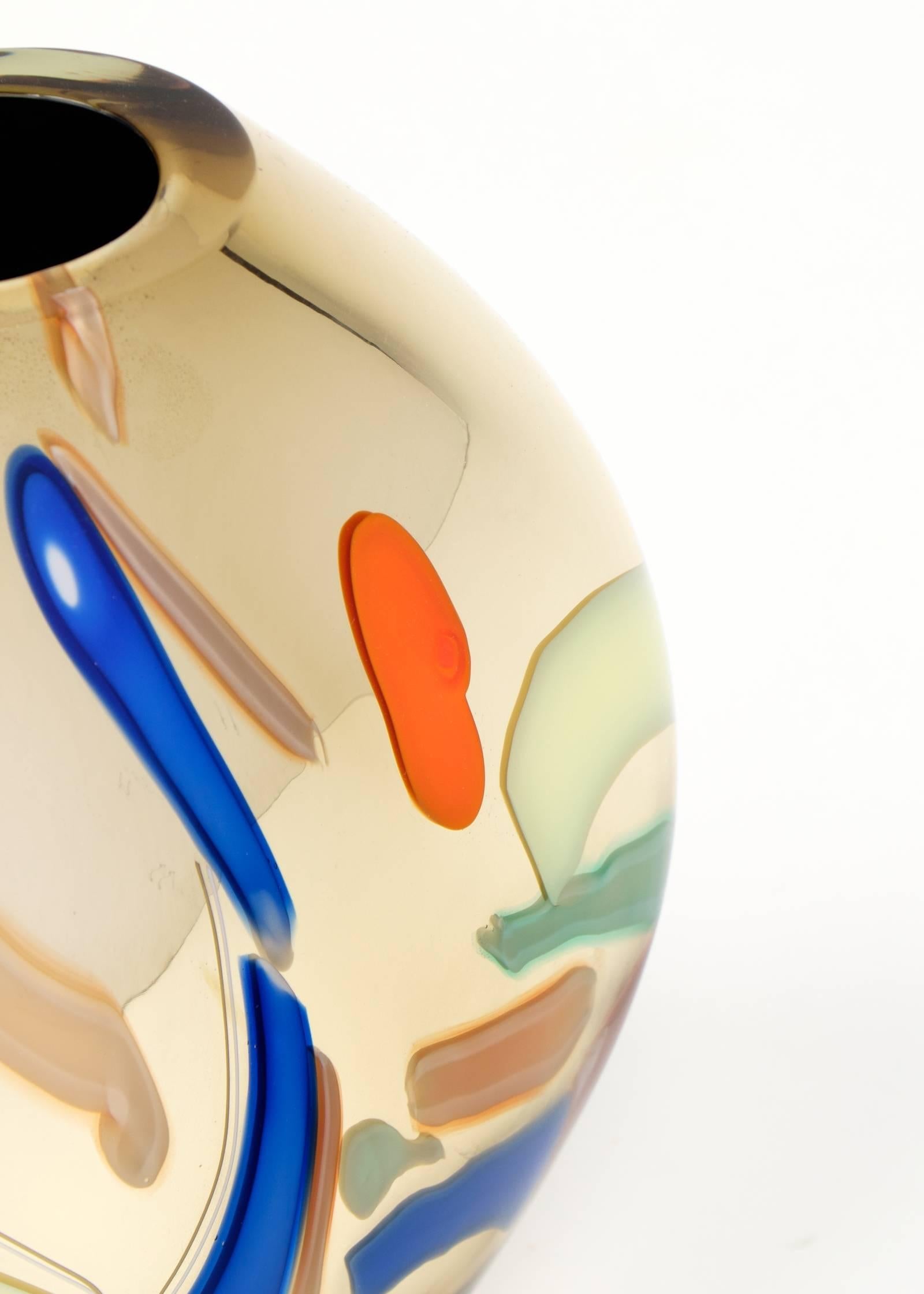 Colorful Murano Glass Vase by Davide Dona 3