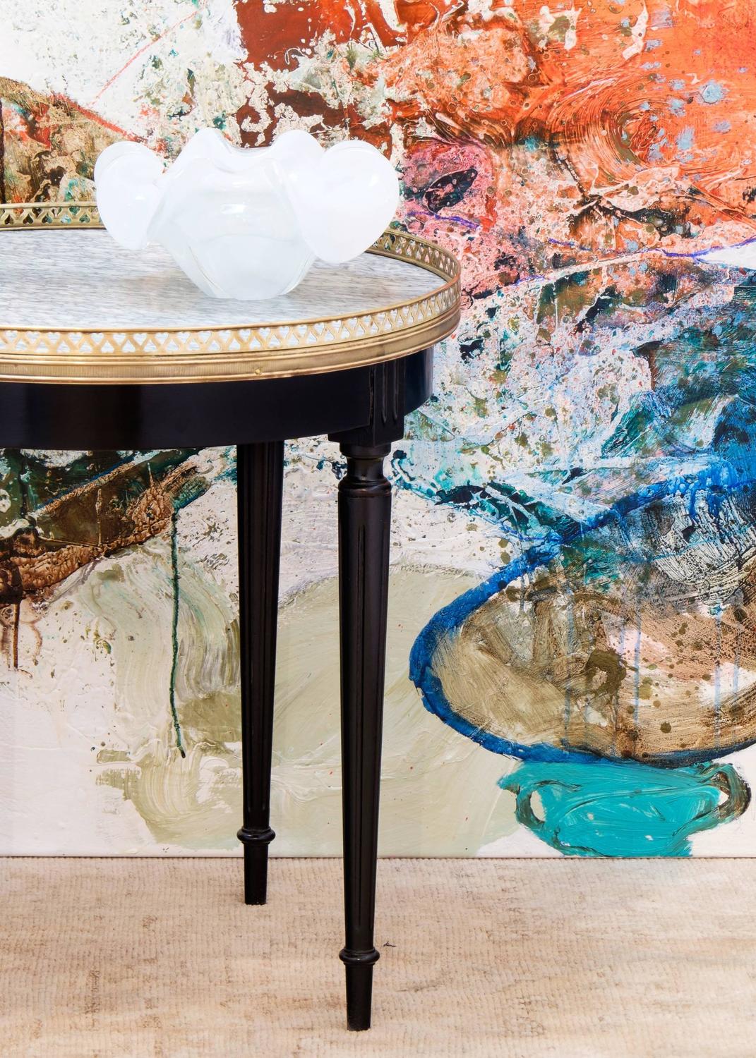 White Murano Glass Bowl at 1stdibs