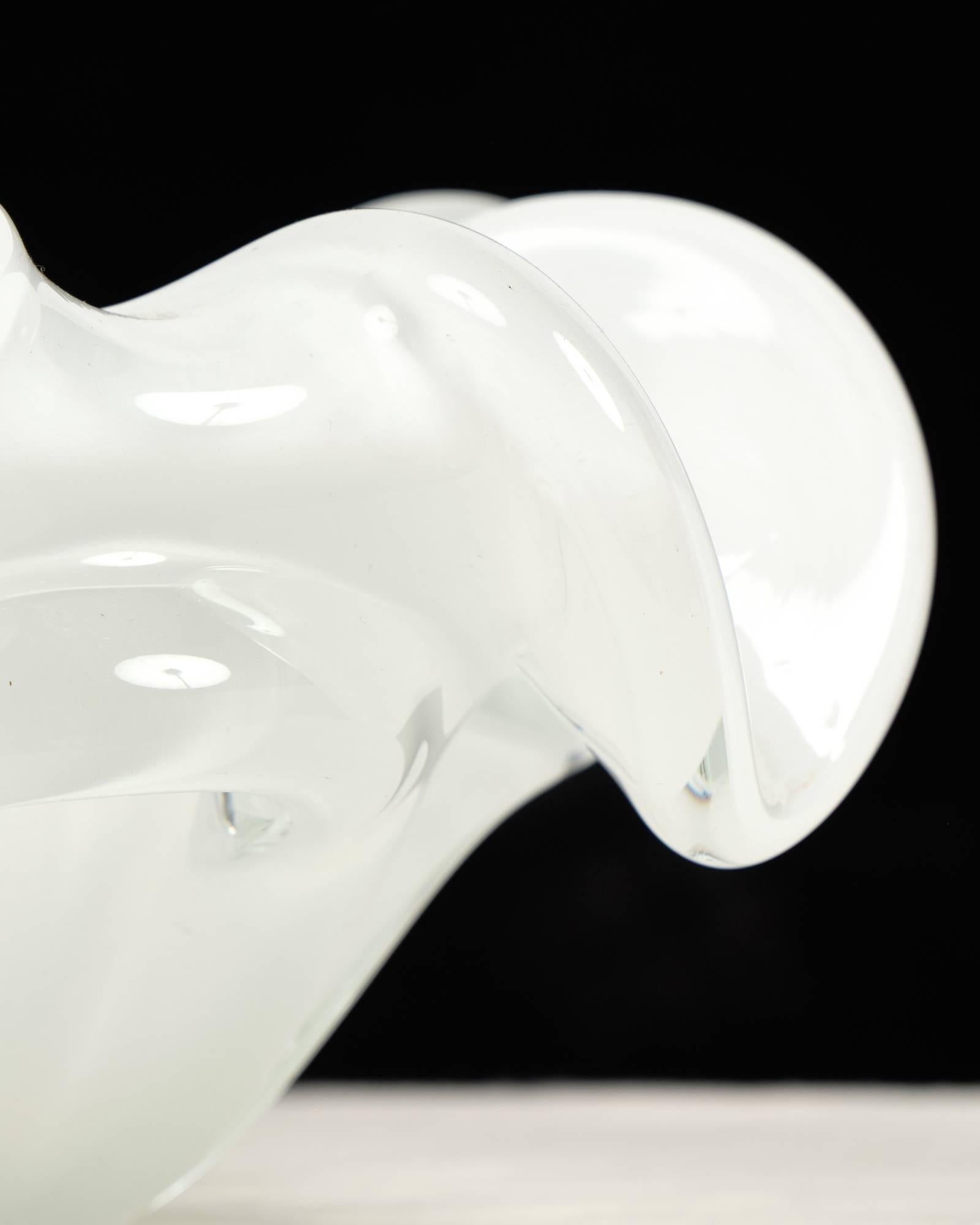 White Murano Glass Bowl 2