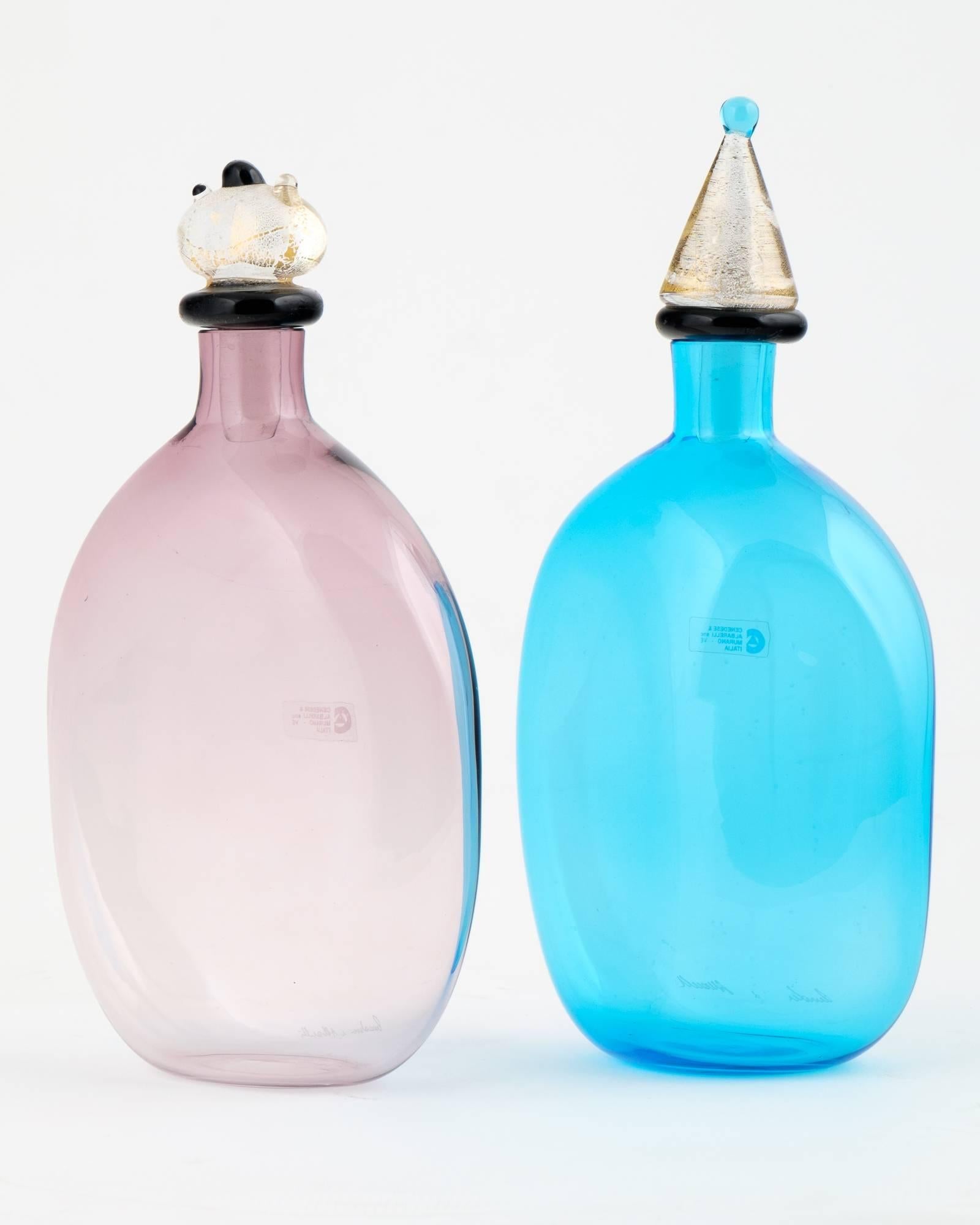 Murano-Glasflasche von Cenedese & Albarelli (Moderne der Mitte des Jahrhunderts) im Angebot
