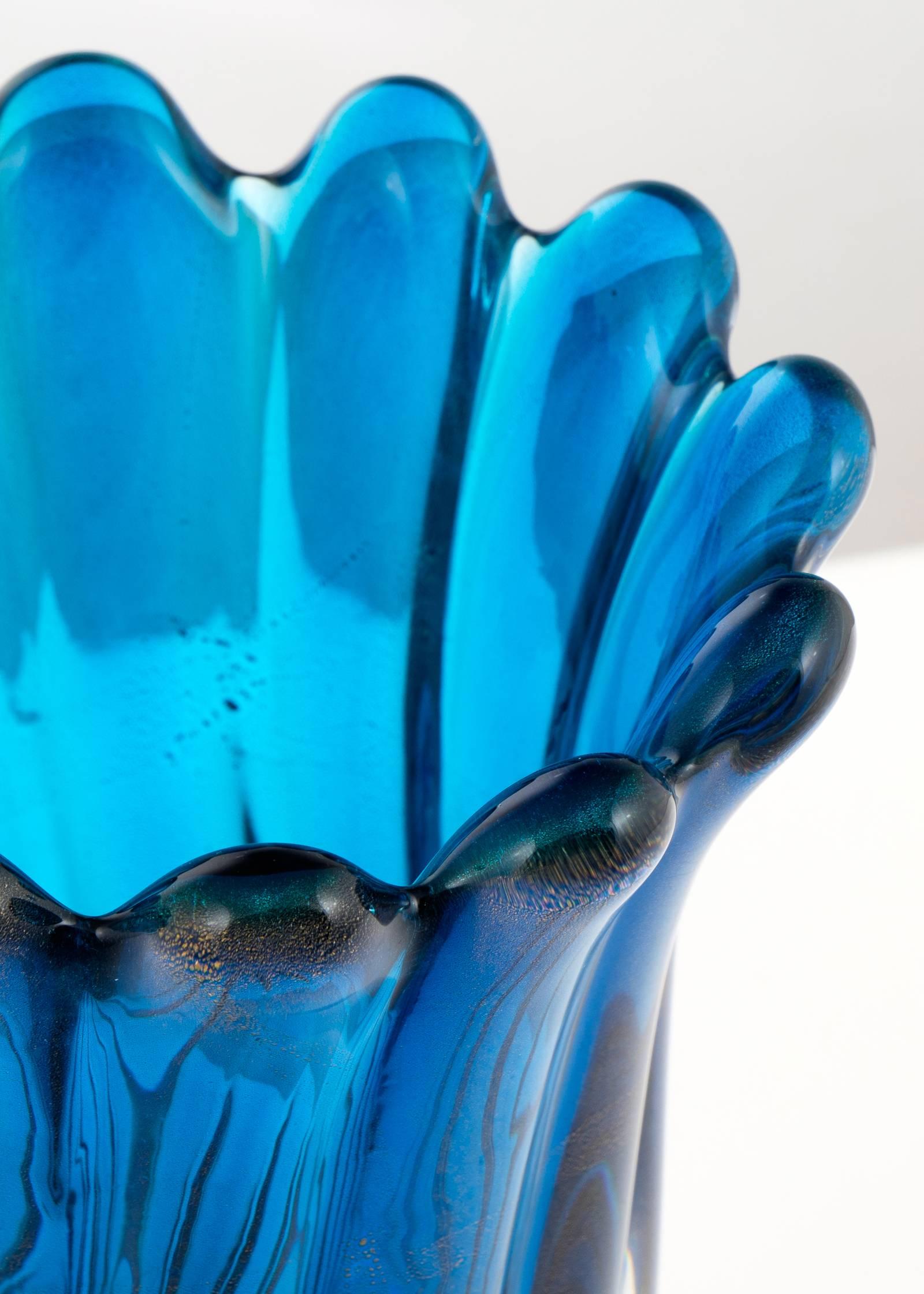 murano glass blue